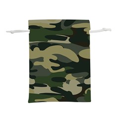 Green Military Camouflage Pattern Lightweight Drawstring Pouch (l) by fashionpod