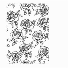 Line Art Black And White Rose Large Garden Flag (two Sides) by MintanArt