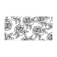 Line Art Black And White Rose Yoga Headband by MintanArt