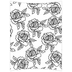 Line Art Black And White Rose Back Support Cushion