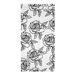 Line Art Black And White Rose Shower Curtain 36  X 72  (stall) 