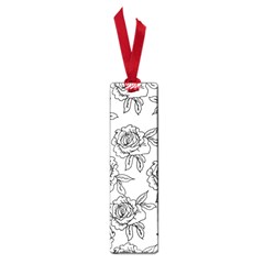 Line Art Black And White Rose Small Book Marks