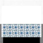 Blue floral pattern Rectangular Jigsaw Puzzl Front