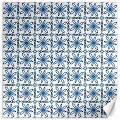 Blue Floral Pattern Canvas 20  X 20  by MintanArt