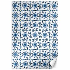 Blue Floral Pattern Canvas 20  X 30 