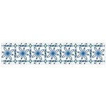 Blue floral pattern Small Flano Scarf Front