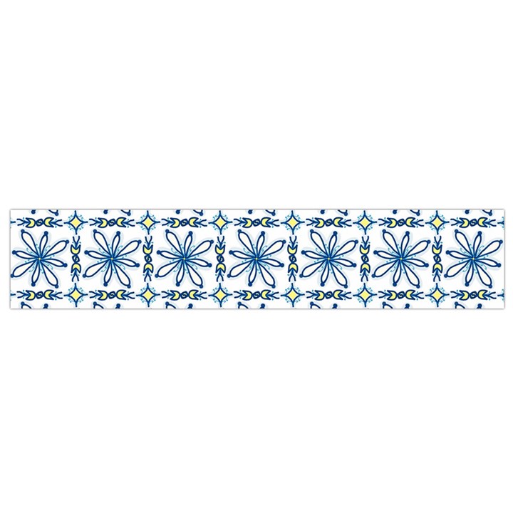 Blue floral pattern Small Flano Scarf