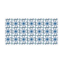 Blue Floral Pattern Yoga Headband by MintanArt