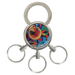 Kaleidoscope 2 3-ring Key Chain by WILLBIRDWELL