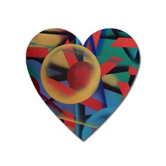 Kaleidoscope 2 Heart Magnet