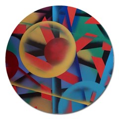 Kaleidoscope 2 Magnet 5  (round) by WILLBIRDWELL