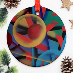 Kaleidoscope 2 Round Ornament (two Sides)