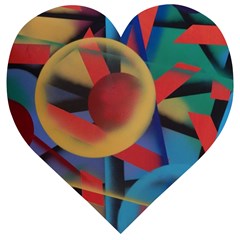 Kaleidoscope 2 Wooden Puzzle Heart by WILLBIRDWELL