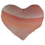 Pink Sky Large 19  Premium Heart Shape Cushions Front