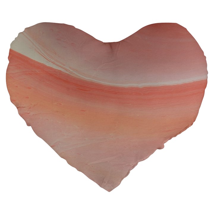 Pink Sky Large 19  Premium Heart Shape Cushions