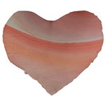 Pink Sky Large 19  Premium Heart Shape Cushions Back