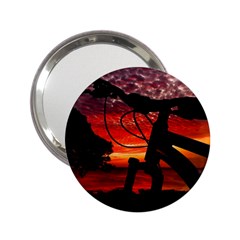 Mountain Bike Parked At Waterfront Park003 2 25  Handbag Mirrors by dflcprintsclothing