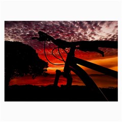 Mountain Bike Parked At Waterfront Park003 Large Glasses Cloth (2 Sides) by dflcprintsclothing