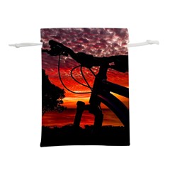 Mountain Bike Parked At Waterfront Park003 Lightweight Drawstring Pouch (m) by dflcprintsclothing