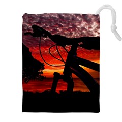 Mountain Bike Parked At Waterfront Park003 Drawstring Pouch (4xl) by dflcprintsclothing