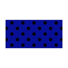 Large Black Polka Dots On Admiral Blue - Yoga Headband by FashionLane