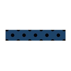 Large Black Polka Dots On Aegean Blue - Flano Scarf (Mini)