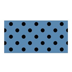 Large Black Polka Dots On Air Force Blue - Satin Wrap by FashionLane