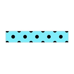 Large Black Polka Dots On Arctic Blue - Flano Scarf (mini) by FashionLane