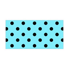 Large Black Polka Dots On Arctic Blue - Yoga Headband by FashionLane