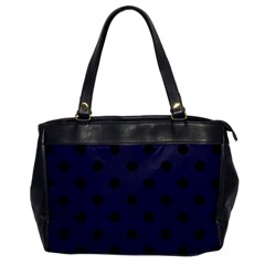 Large Black Polka Dots On Astral Aura - Oversize Office Handbag by FashionLane