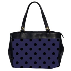 Large Black Polka Dots On Astral Aura - Oversize Office Handbag (2 Sides) by FashionLane