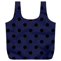 Large Black Polka Dots On Astral Aura - Full Print Recycle Bag (xxxl) by FashionLane