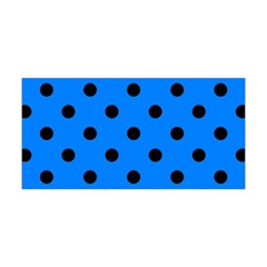 Large Black Polka Dots On Azure Blue - Yoga Headband by FashionLane