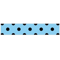 Large Black Polka Dots On Baby Blue - Large Flano Scarf  by FashionLane