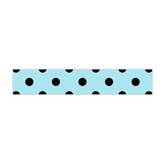 Large Black Polka Dots On Blizzard Blue - Flano Scarf (mini) by FashionLane