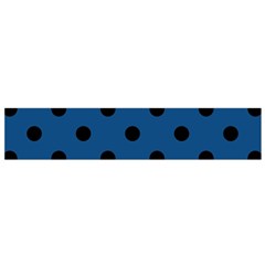 Large Black Polka Dots On Classic Blue - Small Flano Scarf by FashionLane