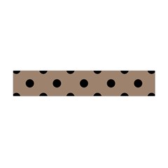 Large Black Polka Dots On Beaver Brown - Flano Scarf (mini) by FashionLane