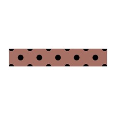 Large Black Polka Dots On Blast-off Bronze - Flano Scarf (mini) by FashionLane