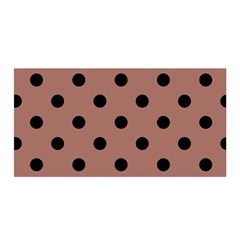 Large Black Polka Dots On Blast-off Bronze - Satin Wrap by FashionLane