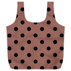 Large Black Polka Dots On Blast-off Bronze - Full Print Recycle Bag (xxxl) by FashionLane