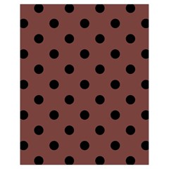 Large Black Polka Dots On Bole Brown - Drawstring Bag (small)