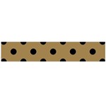 Large Black Polka Dots On Bronze Mist - Large Flano Scarf  Front