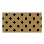 Large Black Polka Dots On Bronze Mist - Satin Wrap Front