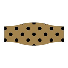 Large Black Polka Dots On Bronze Mist - Stretchable Headband by FashionLane