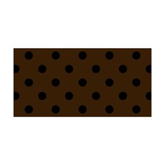 Large Black Polka Dots On Brunette Brown - Yoga Headband by FashionLane