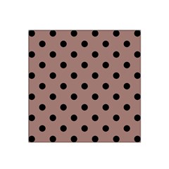 Large Black Polka Dots On Burnished Brown - Satin Bandana Scarf by FashionLane