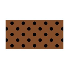 Large Black Polka Dots On Caramel Cafe Brown - Yoga Headband by FashionLane