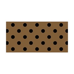 Large Black Polka Dots On Coyote Brown - Yoga Headband by FashionLane