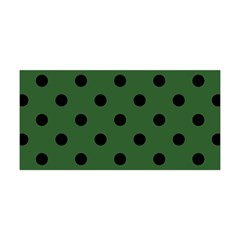 Large Black Polka Dots On Basil Green - Yoga Headband by FashionLane