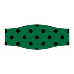 Large Black Polka Dots On Cadmium Green - Stretchable Headband by FashionLane